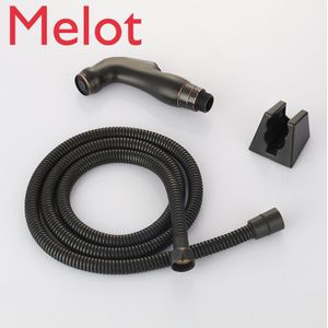 Olie Gewreven Brons Douchekop Zwart 1.5 M 59 Inch Douche Slang Met Abs Plastic Douche Houder, geen Inclusief Bidet Sproeier Douchekop