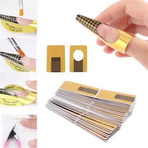 100 Stuks Nail Form Nail Art Tips Extension Nail Forms Gids Franse Diy Tool Acryl Uv Gel Unhas Posticas Maquiagem