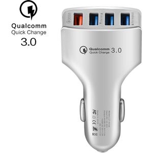 Autolader 4 Usb-poort Qualcomm Quick Charge 3.0 Usb Oplader Mobiele Telefoon Opladen Voor Samsung S8 S7 Iphonex 8 8Plus Xs Xr Charger