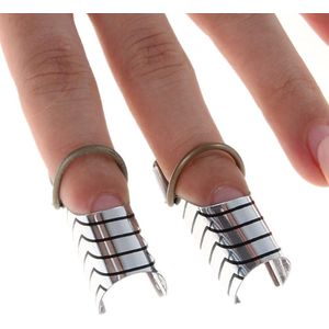 5Pcs Aluminium Professionele Nauwkeurige Nail Uitbreiding Gids Tips Folie Herbruikbare Uv Gel Art Mold Acryl Polish Gebogen Vorm