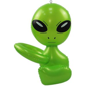 90 Cm/170 Cm Pvc Alien Opblaasbare Groene Pop Volwassen Kind Speelgoed Halloween Horror Kerst Verjaardagsfeestje Props