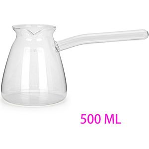 Hittebestendig Glas Turkse Koffie Pot 500/650Ml Turk Handleiding Koffiezetapparaat Transparante Espresso Koffie Waterkoker Maker thee