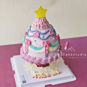 Diy Online Celebrity Wishing Cake Stapelen Houder Rode Boekje Kerstboom Cake Base Cake Stapelen Pakking