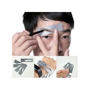 Mannen 5 Stijlen Brow Tekening Gids Wenkbrauw Template Make Up Tools Grooming Stencil Wenkbrauw Spruw Kaart
