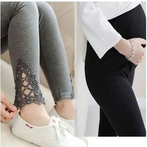 Borduren Hollow Elastische Moederschap Kleding Leggings Lente Moederschap Kleding Broek Voor Zwangere Vrouwen Potlood Broek