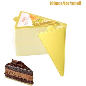 100Pcs Gouden Trangle Papier Cake Board Decoratie Display Bruiloft Verjaardag 3x2in