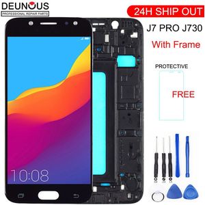 Voor Samsung Galaxy J7 Pro J730 SM-J730F J730FM/DS J730F/DS J730GM/DS LCD Display + Touch Screen Digitizer Vergadering Frame