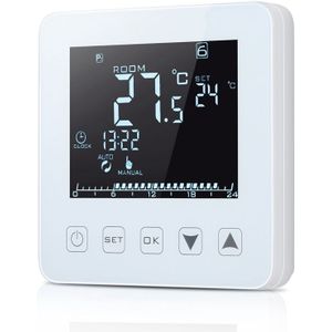 Speaker Controle HY08WE-2 Elektrische Verwarming Thermostaat Lcd-scherm Digitale Thermometer Zwart Met WIFI Vloerverwarming Film Functie
