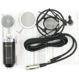 BM8000 karaoke microfoon studio condensator mikrofon mic met Pop Filter Radio Braodcasting Zingen Opname computer bm-8000