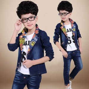 Baby Kleding Pak Voor Jongens En Najaar Kinderen Denim Kleding Sets Jongen Jean Suits Cowboy Pak jongens Kleding Set