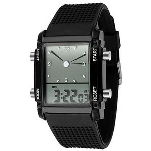 Unisex Waterproof Dual LCD Chronograph Quartz Sport Digital Wrist Watch Watch for Women Men