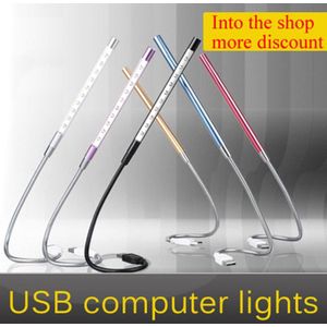 Metalen Materiaal USB LED lamp 10 LEDs flexibele verlichting verscheidenheid kleuren voor Notebook Laptop PC Computer voor Bank power