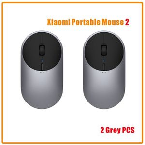 Originele Xiaomi Mi Draagbare Muis 2 4-DPI 4000 2400 1800 1200 Bluetooth RF2.4 Aluminium Metal Abs Windows 10 Android Mac