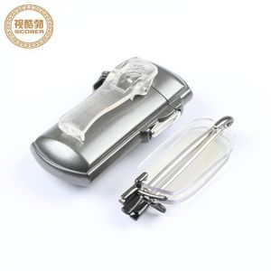 Draagbare Mini Vouwen Frameloze Leesbril Mannen Verstelbare Tempels Lenzenvloeistof Met Case Riemclip Verziend Bril Vrouwen