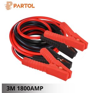 Partol 3M 1800AMP Auto Batterij Jump Kabel Booster Kabel Emergency Terminals Jump Starter Leidt Kabels Draad Voor Auto Van suv 12V