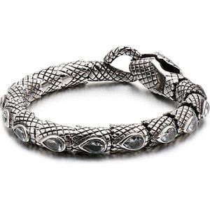 Hiphop Snake Mens Wrap Armband Voor Mannen Rvs Biker Sieraden 19/23 Cm Armbanden Heren Sieraden Accessoires