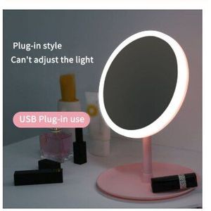 Led Licht Make-Up Spiegel Opslag Led Gezicht Spiegel Verstelbare Touch Dimmer Usb Led Spiegel Tafel Desk Cosmetische Spiegel