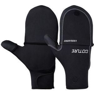 Goture Neopreen Vissen Handschoenen ML XL Blauw Of Zwart Winter Thermische Anti-Slip Anti-Cut Waterdicht Half /volledige Fingers Flip Mitt