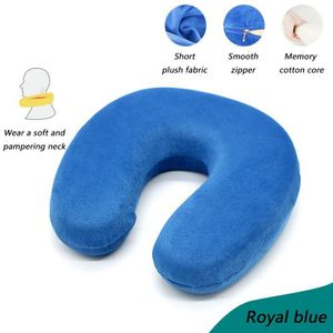 U-vormige Reizen Nekkussen Trage Rebound Memory Foam Soild Cervicale Kussen Auto Vlucht Trein Hoofd Rest Ondersteuning Vliegtuig Reizen
