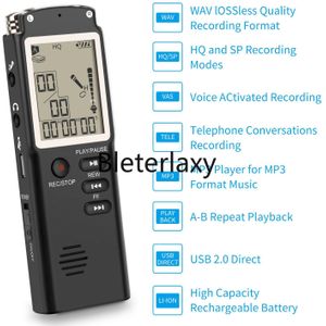 32 Gb/16 Gb Hoogwaardige Digitale Audio Voice Recorder Een Sleutel Slot Screen Telefoon Opnemen Real Time Display Met MP3 Speler