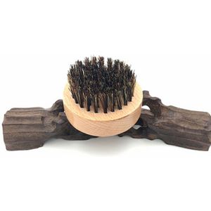 Baard Borstel Varkenshaar Snor Natuurlijke Houten Kam Handgemaakte Grooming Kit Mannen Baarden Snor Zorg