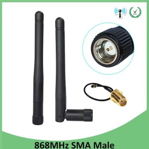 2 Stuks 868 Mhz 915 Mhz Antenne 3dbi Sma Male Connector Gsm 915 Mhz 868 Mhz Antena Antenne Waterdicht + 21 Cm RP-SMA/U. fl Pigtail Kabel