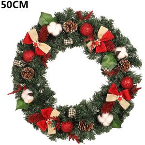 30/40/50CM Kerstkrans Handgemaakte Rotan Hanger Krans Winkelen Kerstboom Deur Decoratie Krans Guirnalda Navidad