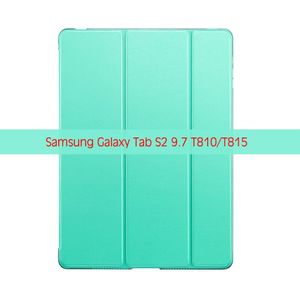 Qijun Tablet Case Voor Samusng Galaxy Tab S2 9.7 Inch SM-T810 SM-T815 T813 T819 Funda Pc Back Pu Lederen Smart cover Auto Sleep