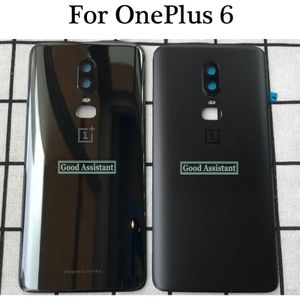 Originele 6.3 inch Zwart/Wit/Rood Voor OnePlus Een Plus 6 A6000 A6003 Back Battery Cover Deur Behuizing case Achter Glas onderdelen