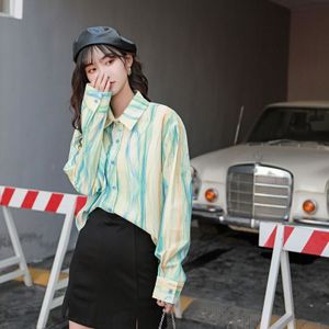 Xitao Vintage Match Alle Print Patroon Shirt Vrouwen Kleding Zomer Mode Turn Down Kraag Elegante Blouse ZLL5081