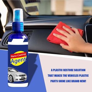 30Ml Plastic Onderdelen Loopvlakvernieuwing Middel Wax Auto Dashboard Onderhoud Zorg Lederen Zetel Nano Keramische Coating
