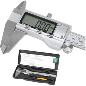HHTL-150mm 6 ""LCD Digitale Schuifmaat Elektronische Gauge Micrometer Precisie Tool Silver