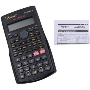 Kebidumei Multifunctionele 2-Line Display Digitale Lcd Wetenschappelijke Rekenmachine Calculator 82MS-A Handheld