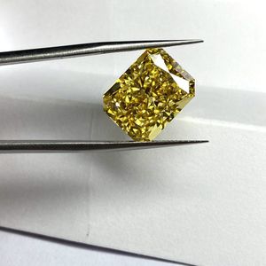 Meisidian - Gele Diamant Steen - 8 Carat - Radiant Ijs Verpletterd Cut Zirconia