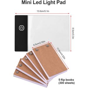 Flip Boek Kit Met Licht Pad Led Licht Box Tablet 300 Sheets Tekening Papier Flipbook Met Binding Schroeven Voor Tekening tracing