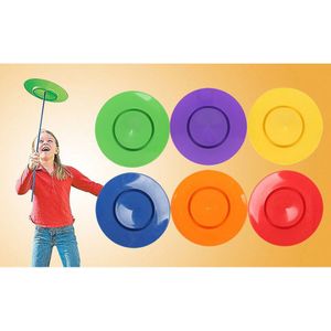 Set Van 6 Plastic Jongleren En Spinning Platen En Stokken Set Voor Prestaties Props