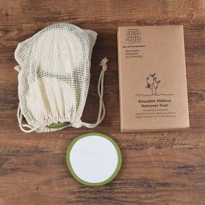 20 Stuk Vrouwen Make-Up Remover Pads Wasbare Rondes Schoon Gezicht 3 Lagen Katoen Herbruikbare Demaquillant Lavable Met 100% Mash Tas