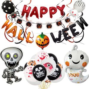 Decoraties Levert Party Decor Citrouille Halloween Speelgoed Schedel Opblaasbare Power-Ballon Brief Party Decor Speelgoed Ballonnen