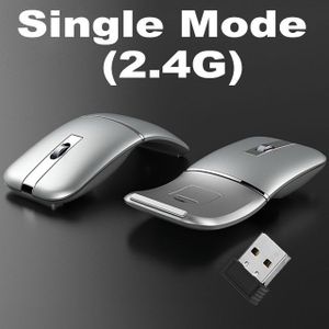 Dual-Mode Opvouwbare Muis Draadloze + Bluetooth Opvouwbare Muis Ergonomische Gaming Muis Voor Computer Desktop Notebook