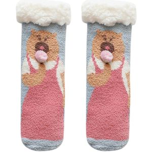 Kerst Baby Meisjes Jongens Katoen Winter Cartoon Dikker Warme Sokken Kinderen Sneeuwvlok Elanden Kerstman Anti-Slip Fleece Sokken