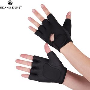 Skanguke 1 Paar Silicone Gym Handschoenen Half Vinger Mannen Vrouwen Gewichtheffen Ademende Anti-Slip Fitness Sport Handschoenen