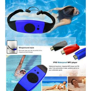 4Gb/8Gb Waterdichte IPX8 Duiken Zwemmen Surfen MP3 Speler Headset Fm Radio Muziekspeler