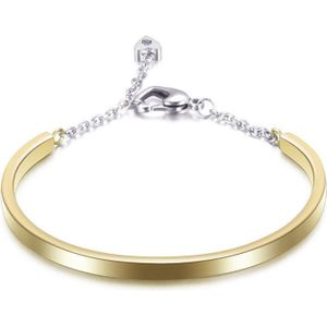 Modyle Zilver Kleur/Goud/Rose Goud/Zwart Kleuren 316L Rvs Crystal Bangels Armbanden Voor Vrouwen