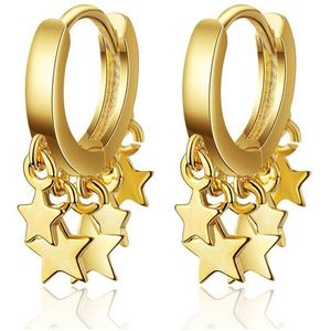Trendy Bohemen Oorringen Goud/Witte Ster Flash Geometrische Charmante Kwastje Oorbellen Voor Vrouwen Top Sieraden