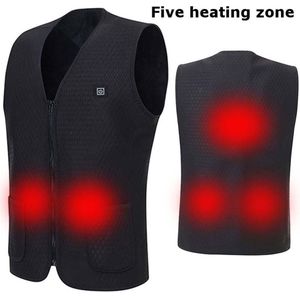 Carbon Fiber Zwarte Elektrische Vest Verwarmde Bodywarmer Jas Verwarmde Warm Kompres Fysiotherapie Winter Verwarmd Pad Thermische Usb