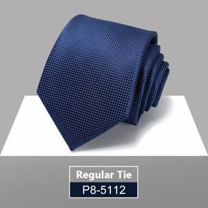 Brand Deep Blue 8Cm Breed Tie Voor Mannen Business Rits Stropdas Mode Formele Pak Polyester Zijde geschenkdoos