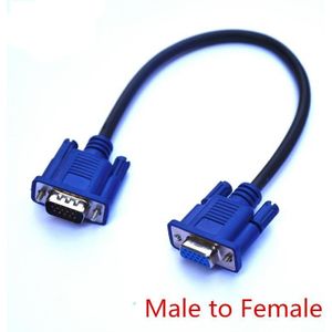 30 Cm 50 Cm HD15Pin Vga D-Sub Korte Video Kabel Snoer Male Naar Male M/M Mannelijke vrouwelijke En Vrouwelijke Aan Vrouwelijke Rgb Kabel Voor Monitor