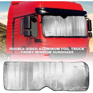 220*70 Cm Auto Voorruit Cover Dubbelzijdig Zilver Aluminium Film Vouwen Zonnescherm Voorruit Cover Protector Voor vrachtwagens