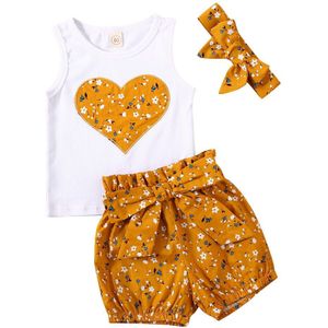 0-24M Pasgeboren Baby Meisje Kleding Sets Luipaard Print Vest Shirt Top Shorts Broek Zomer Outfit Kleding Set 3Pcs