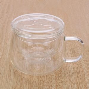 Hoomin 350Ml Duurzaam Hittebestendig Glas Thee Beker Met Theefilter Drinkware Losse Blad Thee Zeef Koffie Filter
